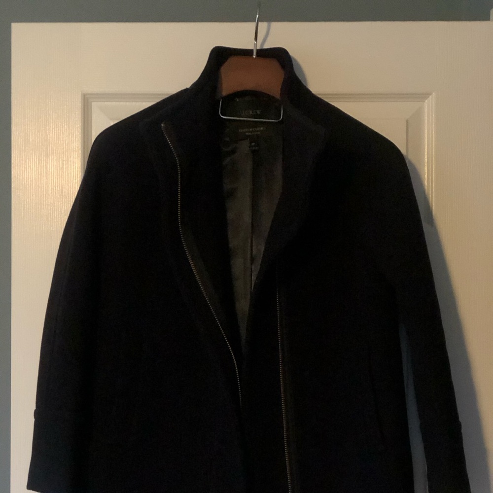J.Crew Stadium Cloth Cocoon Coat in Navy